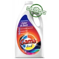 Гель для стирки Gama Color & Dark для цветного и темного белья, 3.735 л (83 стирки)