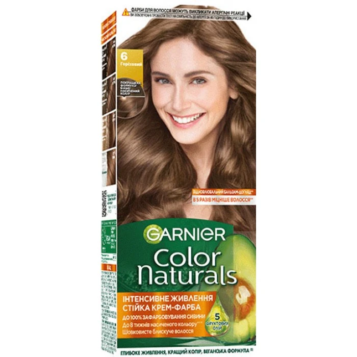 Краска для волос Garnier Color Naturals 6 Лесной орех, 110 мл - 