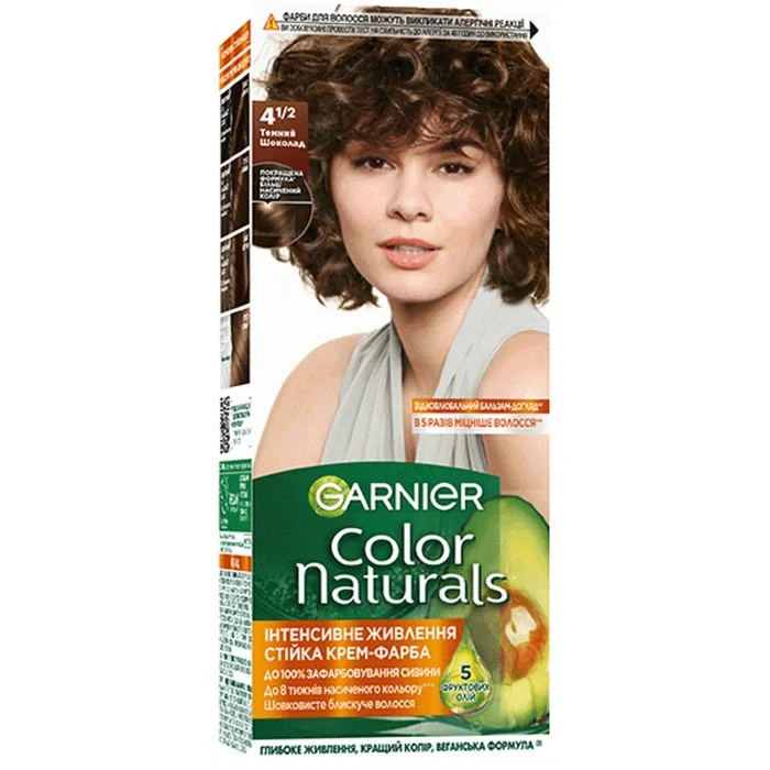 Фарба для волосся Garnier Color Naturals 4 1/2 Темний шоколад, 110 мл - 