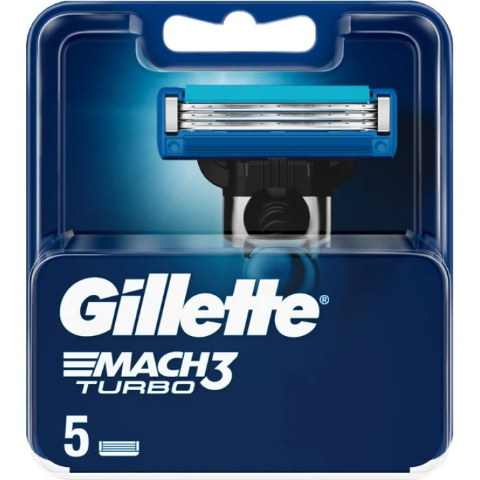 Змінні картриджі для гоління  Gillette Mach3 Turbo, 5 шт. - 