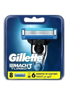 Змінні картриджі для гоління Gillette Mach3 Turbo, 8 шт.