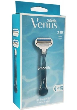 Станок для гоління Venus Smooth Sensitive жіночий + 2 касети 