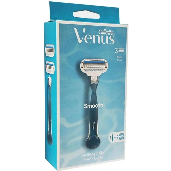 Станок для бритья Venus Smooth Sensitive женский + 2 кассеты  - 