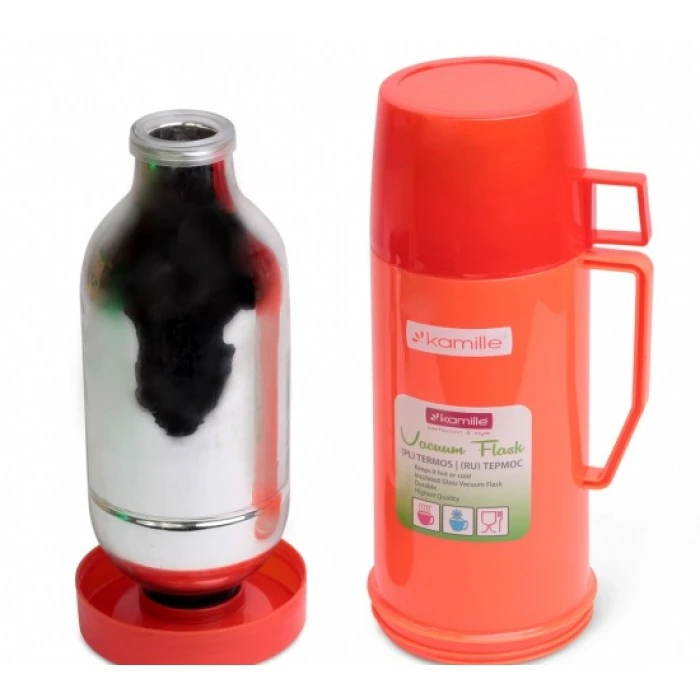 Термос Kamille 450мл со стеклянной колбой  - 