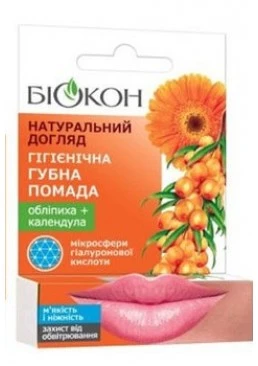 Гігієнічна губна помада Біокон Обліпиха+Календула, 4.6 г