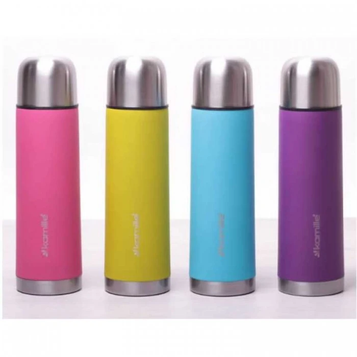 Термос Kamille из нерж. стали с прорезиненным покрытием KM-2001A, 500 мл  - 