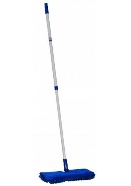 Полотер швабра з двосторонньою насадкою з мікрофібри на липучці і телескопічною ручкою 120 см (Колір в асортименті)