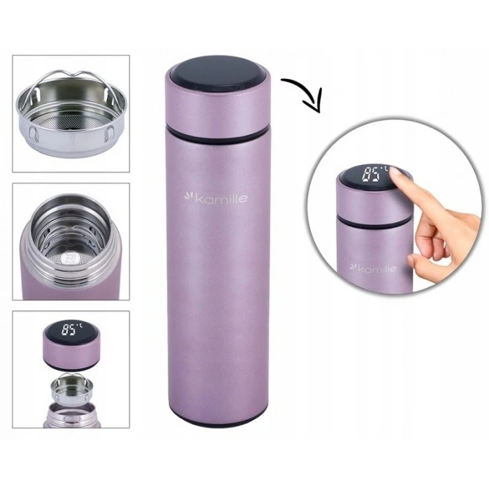 Розумний термос із датчиком температури води Kamille KM-2036, 400 мл - 