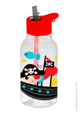 Бутылка для воды Herevin детская с трубочкой, 460 мл 