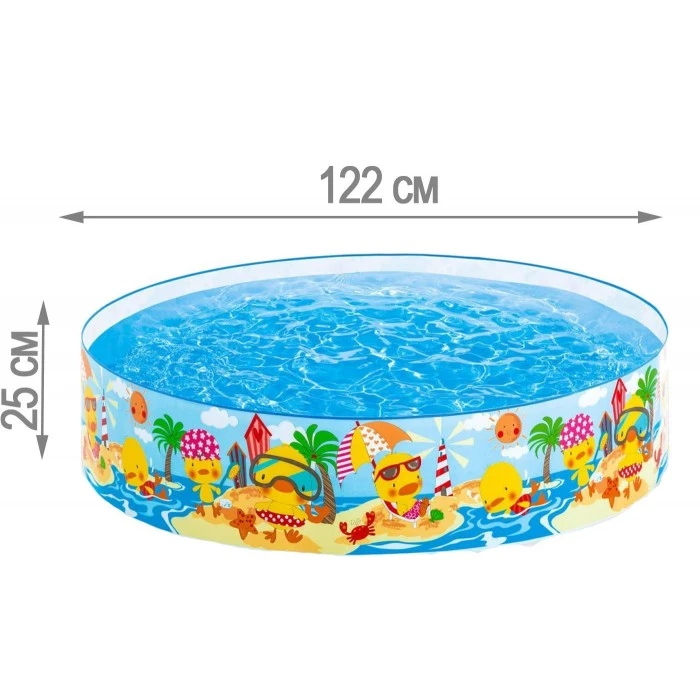 Детский бассейн Intex Утиный риф 122 см, 218 л - 
