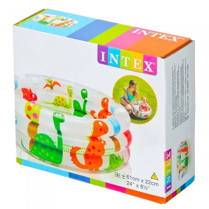 Дитячий надувний басейн Intex Динозаврики 61х22 см, 33 л - 