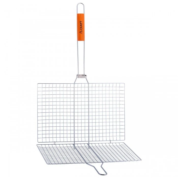 Решітка для овочів Скаут з дерев'яною ручкою, 40х26х2см - 