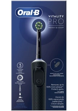 Електрична зубна щітка Oral-B Vitality Pro Vitality Protect X Clean D103 Black, 1 шт