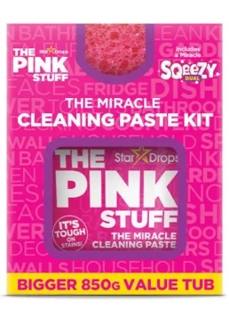 Набір для прибирання The Pink Stuff Cleaning Paste Kit Sqeezy, (Паста 850 г+ Губка)