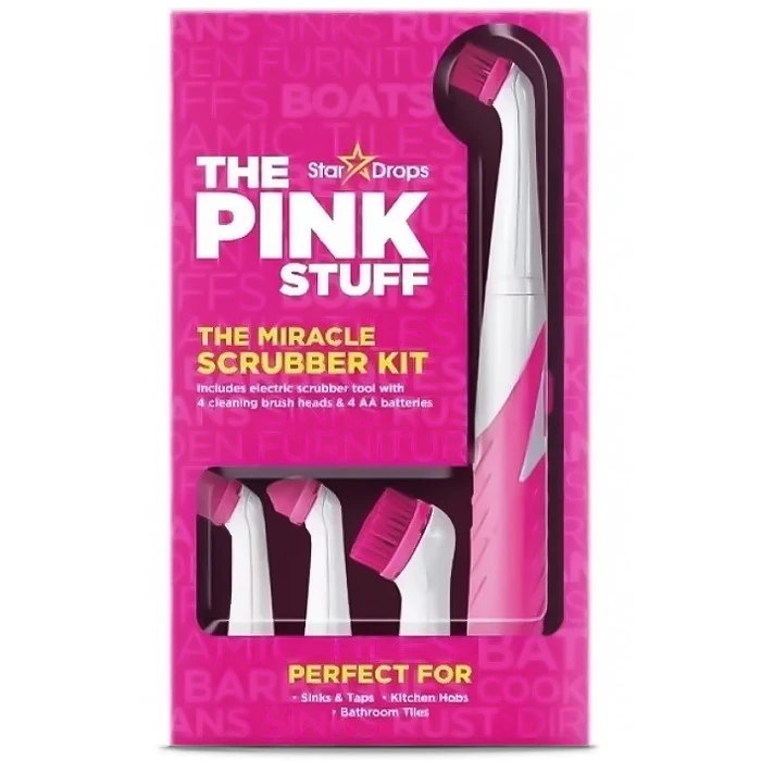 Щітка для прибирання The Pink Stuff Scrubber Kit, 4 насадки - 