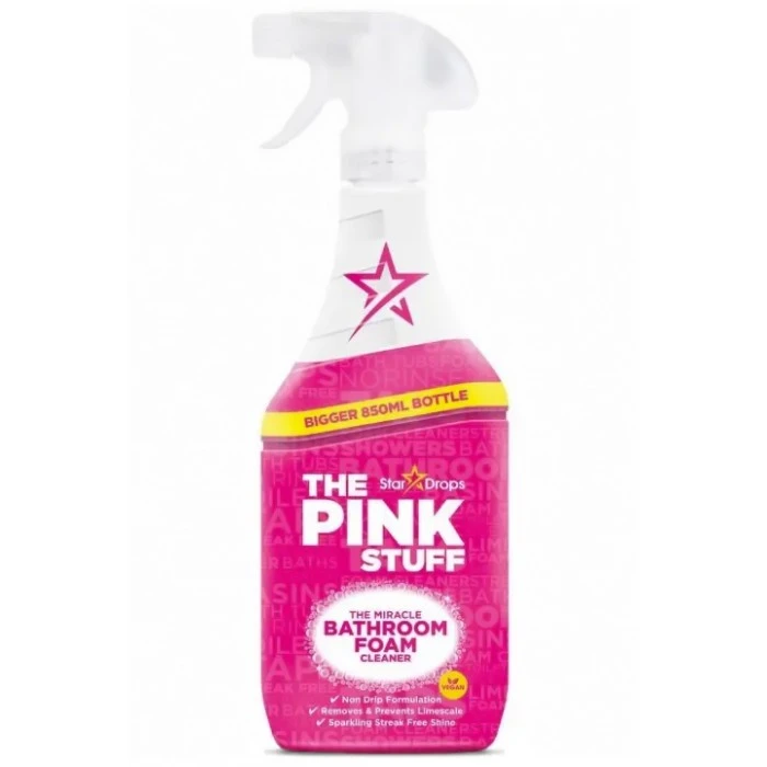Спрей-пена для ванной комнаты The Pink Stuff Bathroom Cleaner, 850 мл - 