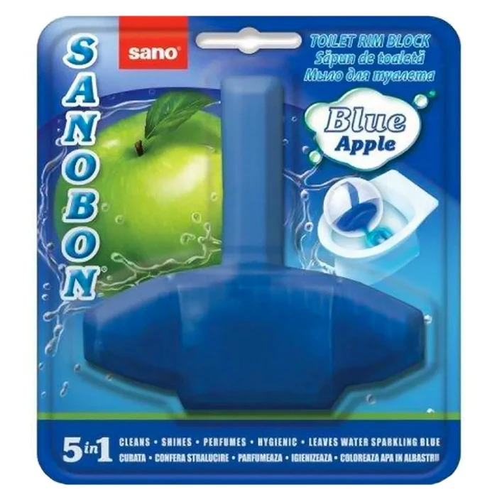Туалетний блок Sano Blue Apple з ароматом яблука, 55 г - 