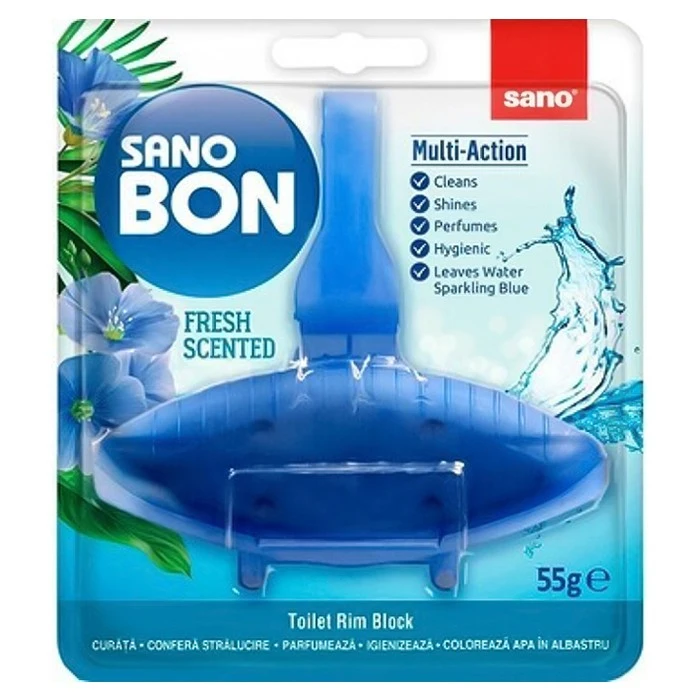 Туалетный блок Sano Fresh Scented с ароматом свежих цветов, 55 г - 