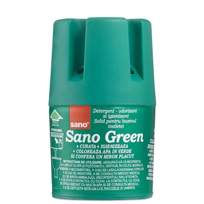 Блок в сливной бачок для чистки унитаза Sano Green, 150 г - 