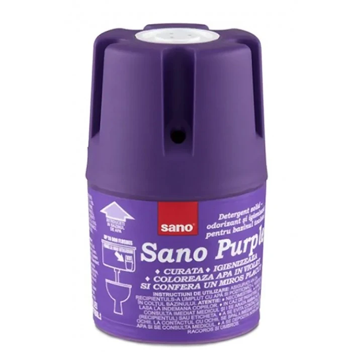 Блок в сливной бачок для чистки унитаза Sano Purple, 150 г  - 