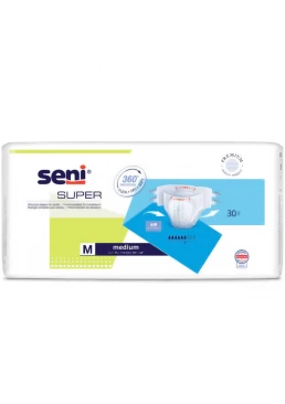 Підгузки для дорослих Seni Super, розмір Medium (75-110 см), 6 крапель, 30 шт
