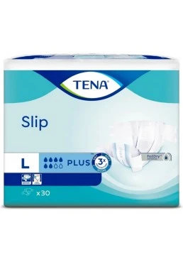 Підгузки для дорослих Tena Slip Plus розмір L ( 92-144 см), 6 крапель, 30 шт.