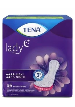 Ночные урологические прокладки Tena Lady Maxi Night, 6 капель, 6 шт.