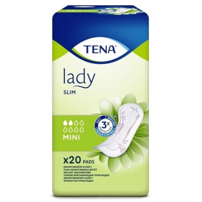 Тонкие урологические прокладки Tena Lady Slim Mini, 2 капли, 20 шт. - 