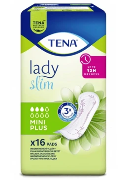 Тонкие урологические прокладки Tena Lady Slim Mini Plus, 3 капли, 16 шт.