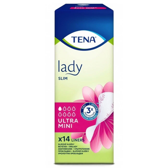 Ультратонкие урологические прокладки Tena Lady Slim Ultra Mini, 1 капля, 14 шт. - 