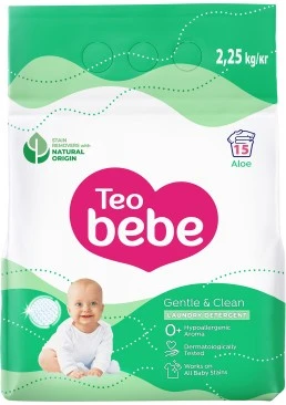 Детский стиральный порошок Teo Bebe алое 2,25кг 