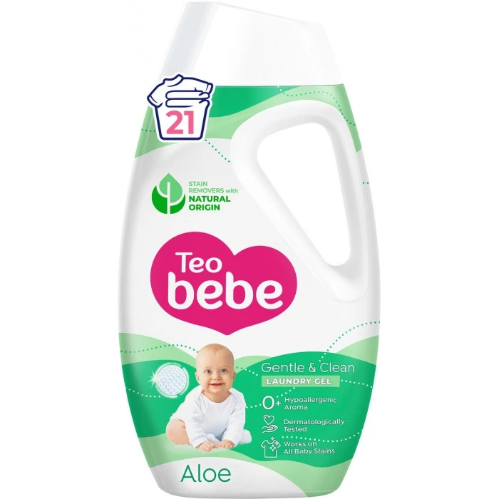 Гель для прання дитячий TEO bebe Aloe, 950 мл - 