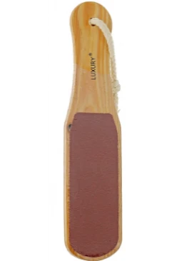 Тертка для п'ят Beauty LUXURY дерев'яна двостороння грит 80/120, FW-02 
