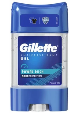 Гелевый дезодорант-антиперспирант Gillette Power rush, 70 мл