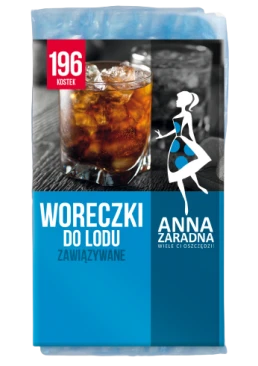 Пакетики для льда Anna Zaradna с завязками, 196 шариков