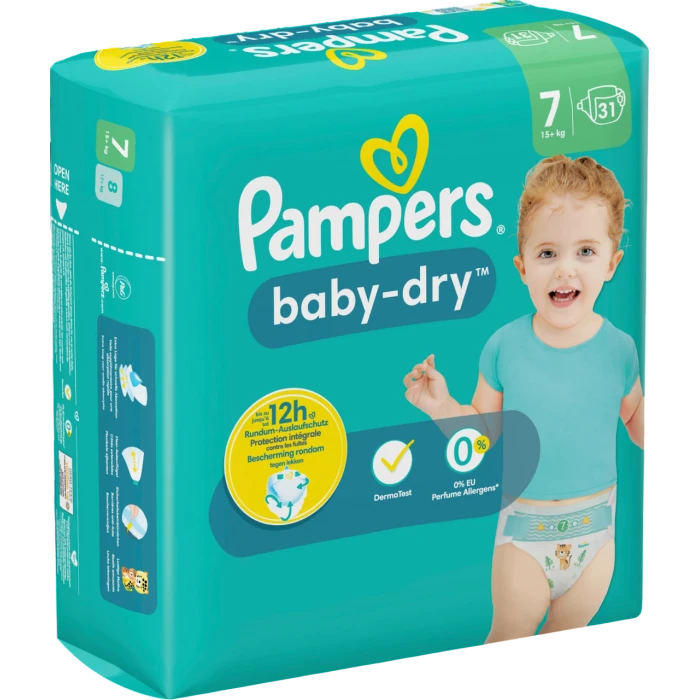 Подгузники для детей Pampers baby-dry pants 7 (15+ кг), 31 шт - 