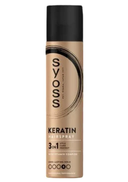 Лак для волос Syoss Keratin Hairspray фиксация 4 (экстрасильная), 300 мл