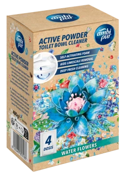 Туалетный порошок Ambi Pur Active Clean Water Flowers, 4x100 г