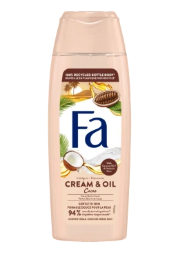 Гель для душу Fa Сream & Oil з олією кокоса та ароматом олії какао, 250 мл