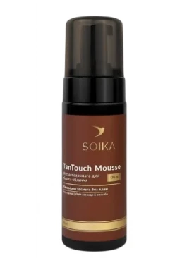Мусс-автозагар для лица и тела Soika TanTouch Mousse Dark с кето-сахаром, маслом авокадо и жожоба, защита SPF 20, 150 мл