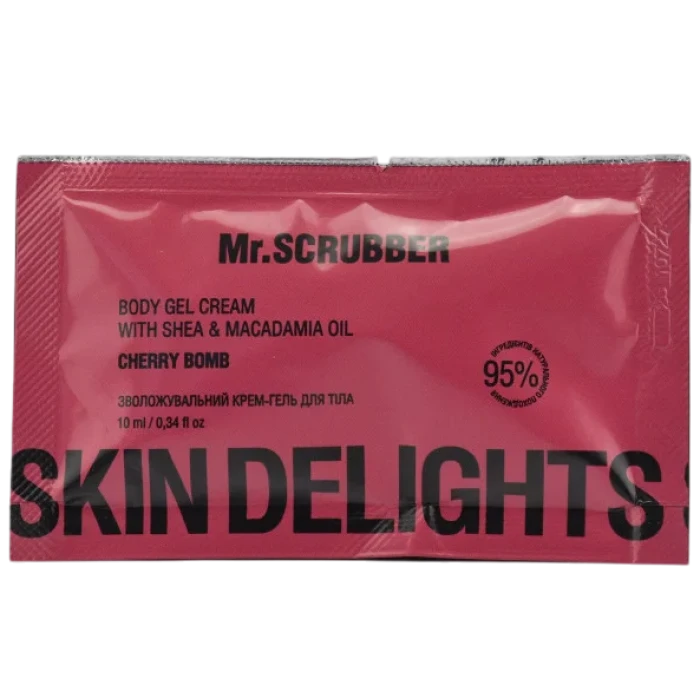 Увлажняющий крем-гель для тела Skin Delights Cherry Bomb Mr.SCRUBBER, 10 мл - 