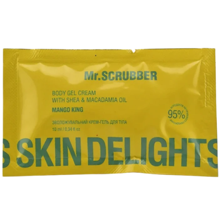 Зволожувальний крем-гель для тіла Skin Delights Mango King Mr.SCRUBBER, 10 мл - 