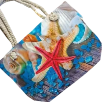 Пляжна сумка «Морські зірки», 54х40х15 см