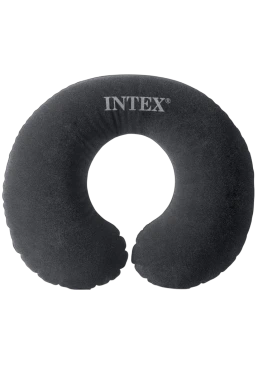 Подушка надувная Intex 68675 дуга вельвет, 36х30х10 см (черная)