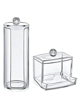 Органайзер для ватних паличок і дисків 2в1 AK 503 (прозорий)