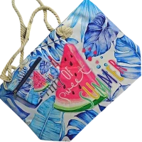 Пляжная сумка "Арбуз SUMMER" с косметичкой, 58х39х18 см 