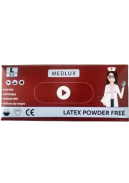 Рукавички латексные Medlux синие L 50 шт, 25 пар