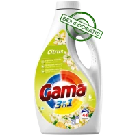 Гель для стирки Gama Citrus с цитрусовым ароматом, 1.98 л (44 стирки)