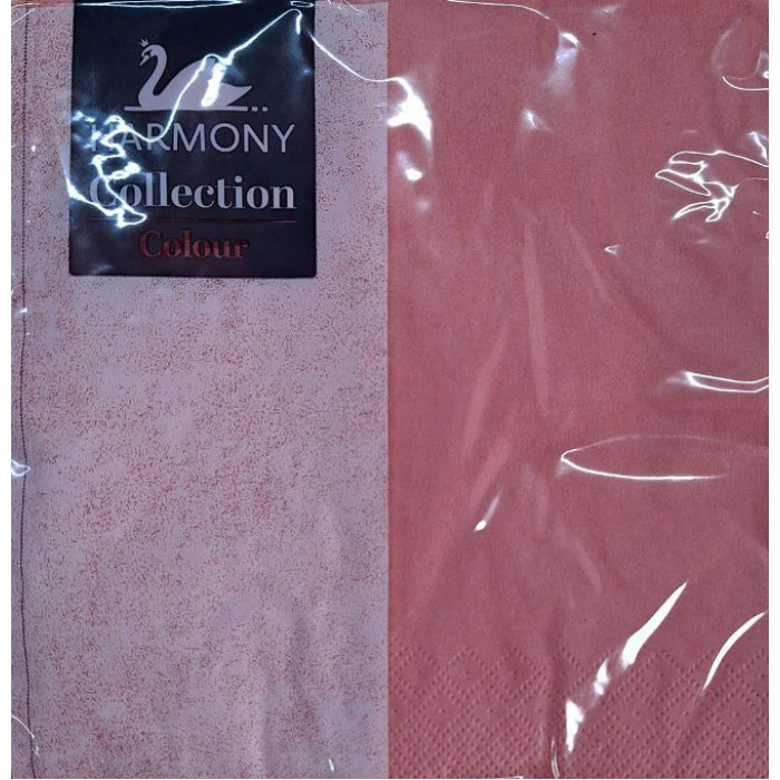 Серветки столові Harmony Персикові 3-х кульові, 20 шт - 