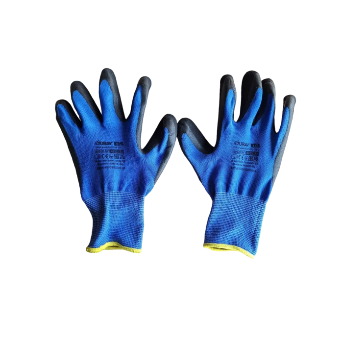 Перчатки рабочие сине-чёрные размер 10, 1 пара - 